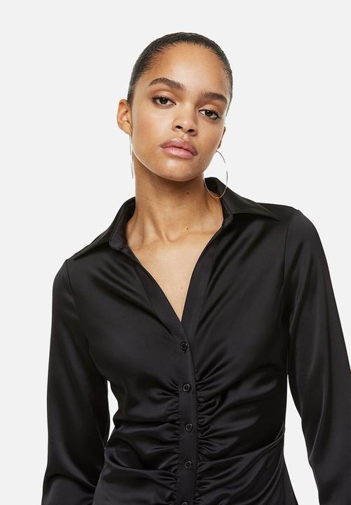 H&M - Draped crêpe dress - black