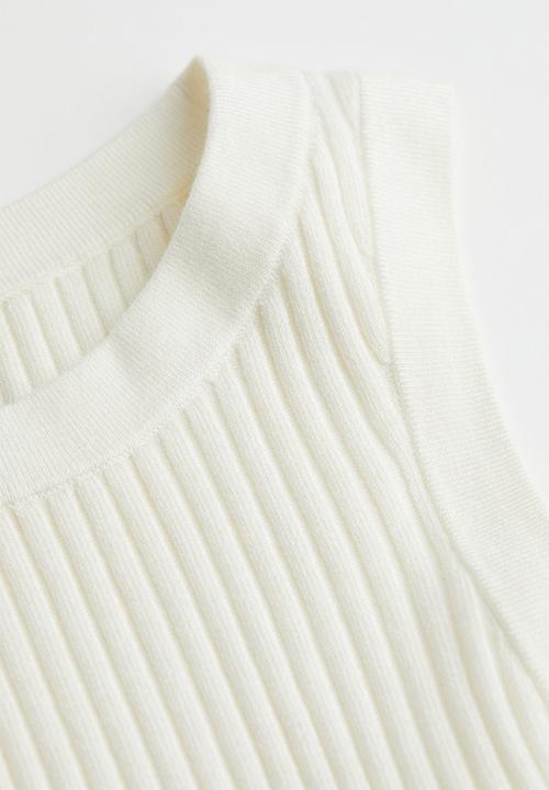 H&M - Rib-knit vest top - white