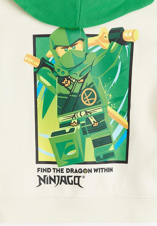 H&M - Printed zip-through hoodie - bright green / lego ninjago 