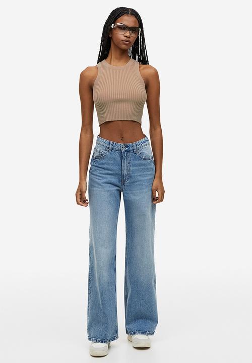 H&M - Rib-knit vest top - beige