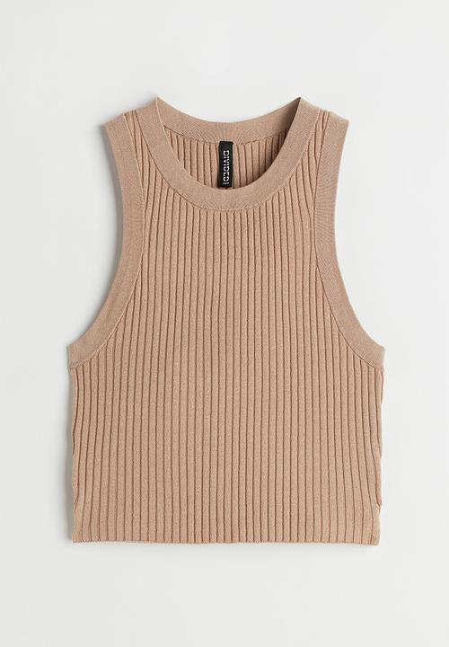 H&M - Rib-knit vest top - beige