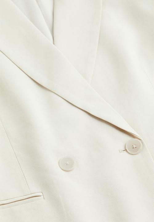 H&M - Double-breasted blazer - light beige
