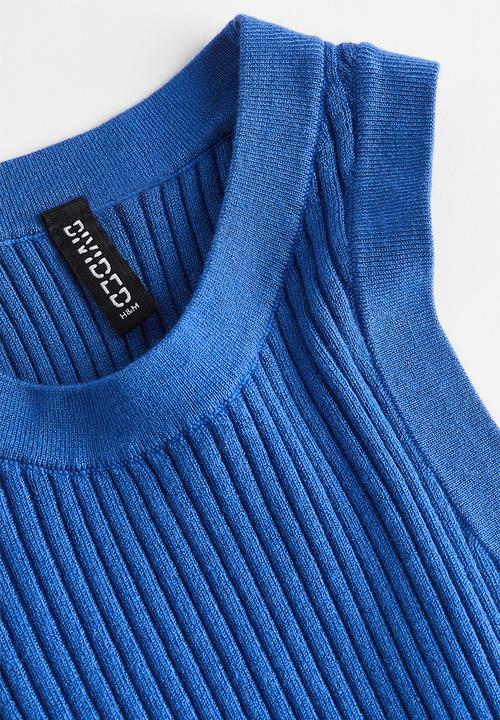 H&M - Rib-knit vest top - bright blue