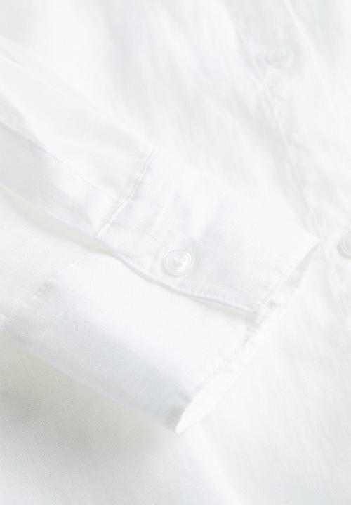 H&M - Oversized linen-blend shirt - white