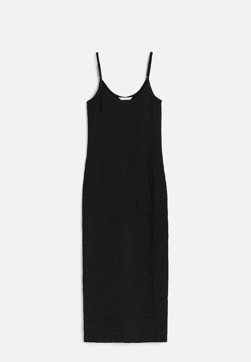 H&M - Crinkled jersey dress - black