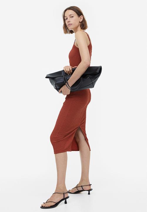 H&M - Crinkled jersey dress - orange