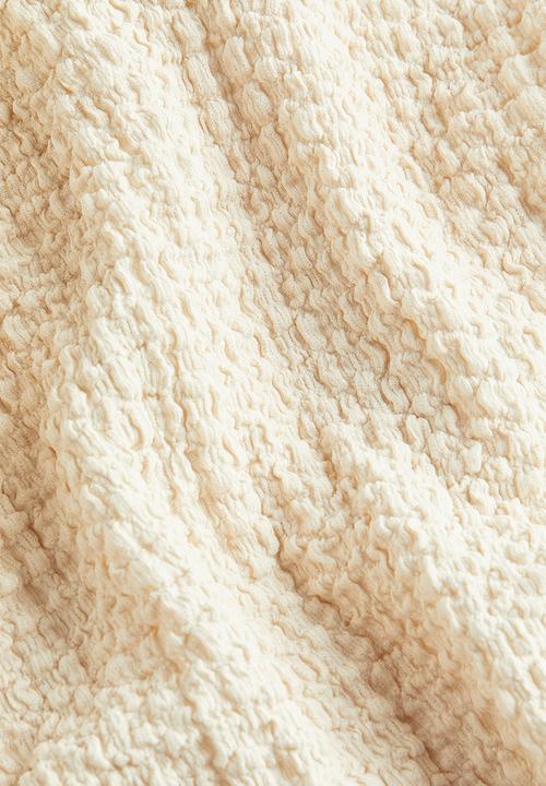 H&M - Crinkled jersey dress - beige