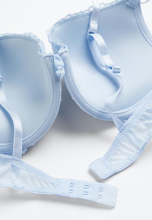 H&M - Lace push-up bra - light blue 