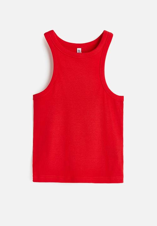 H&M - Cropped vest top - red