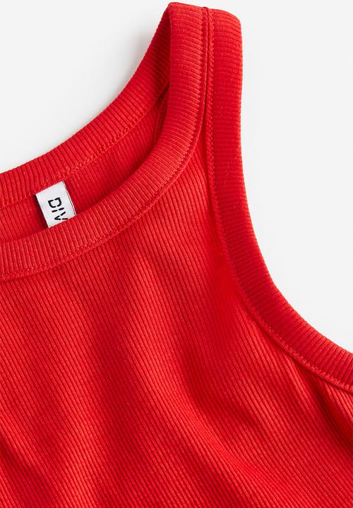 H&M - Cropped vest top - red