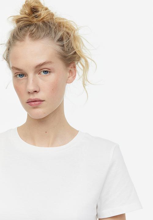H&M - Fitted T-shirt - white