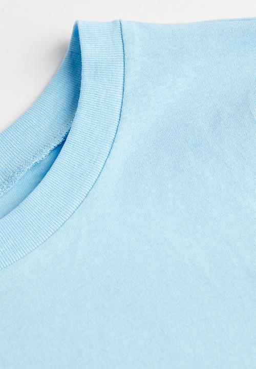 H&M - Fitted T-shirt - light  blue