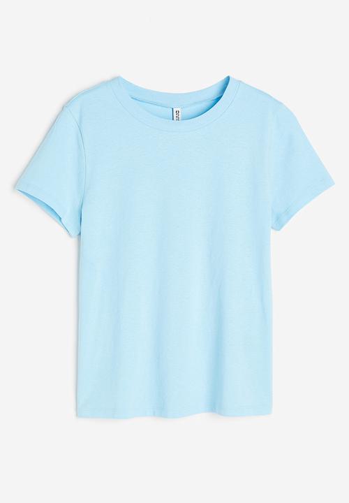 H&M - Fitted T-shirt - light  blue