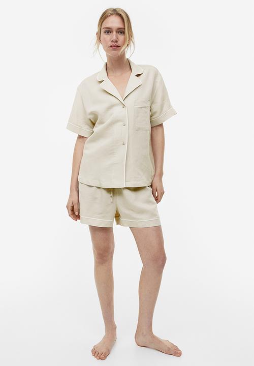 H&M - Linen-blend pyjamas - beige