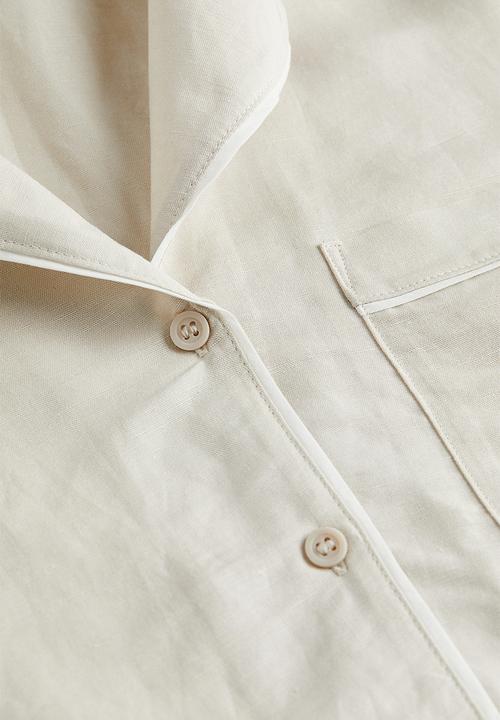 H&M - Linen-blend pyjamas - beige