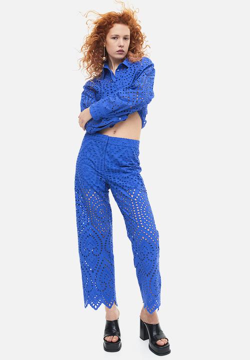 H&M - Broderie anglaise shirt - bright blue