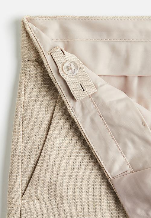 H&M - Textured suit trousers - light beige