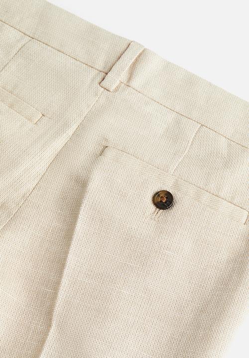 H&M - Textured suit trousers - light beige
