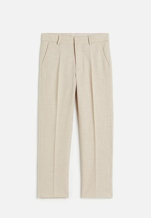 H&M - Textured suit trousers - light beige