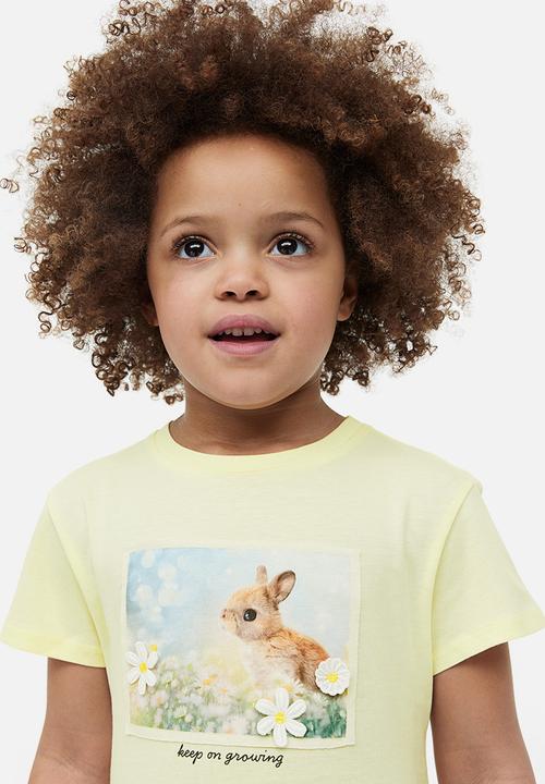 H&M - Top - light yellow/bunny 