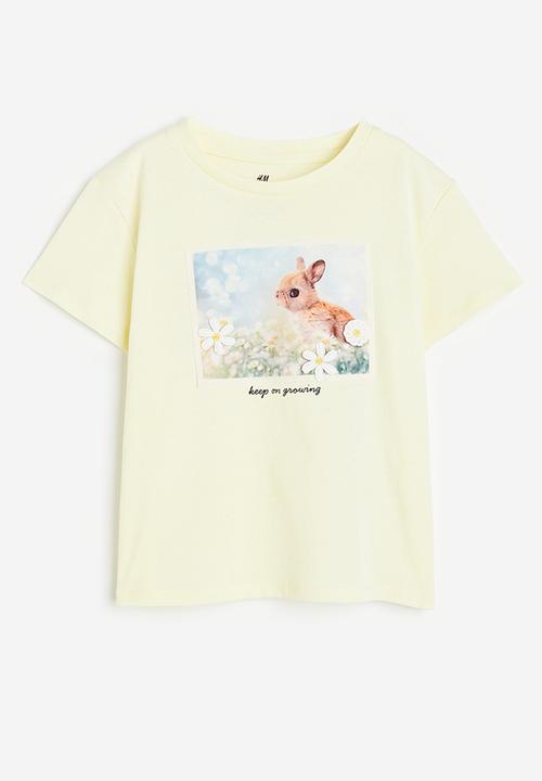 H&M - Top - light yellow/bunny 