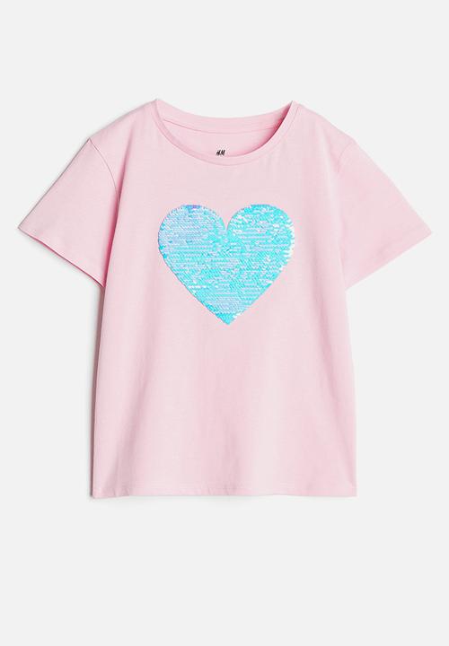 H&M - Top - light pink/heart