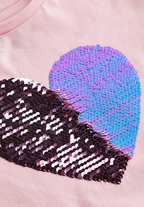 H&M - Top - light pink/heart