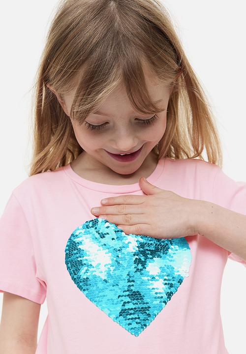 H&M - Top - light pink/heart