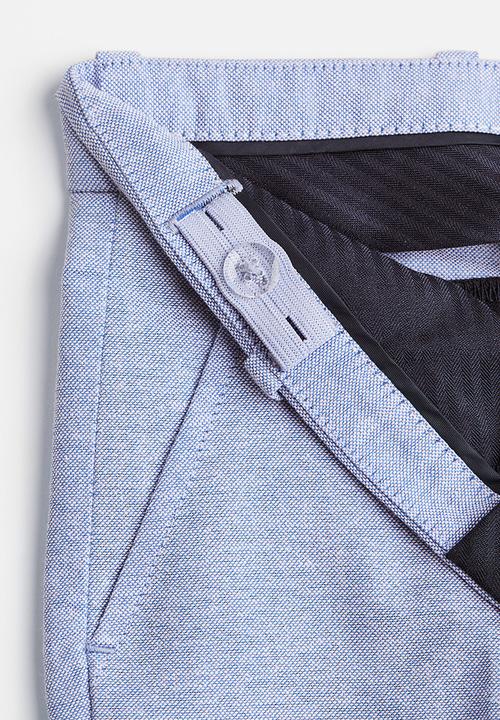H&M - Slim fit suit trousers - light blue marl