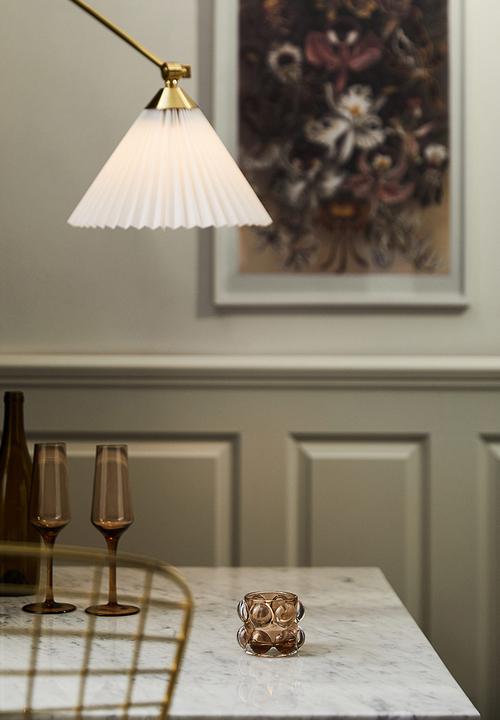 H&M - Bubbled glass tealight holder - beige