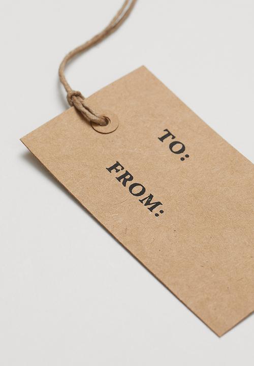 H&M - 5 Pack gift tags - beige