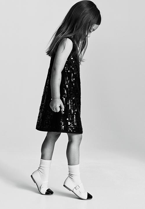 H&M - Sequined a-line dress - black