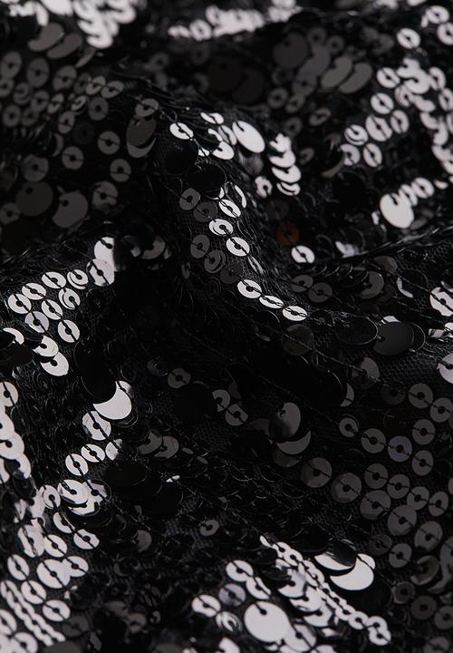 H&M - Sequined a-line dress - black