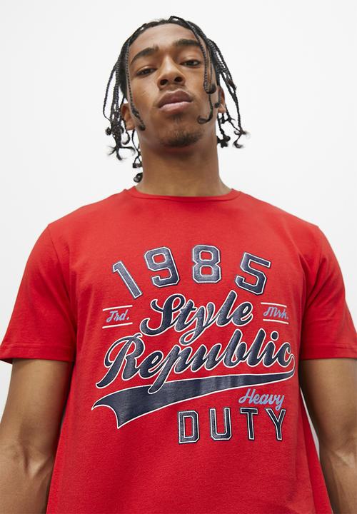 STYLE REPUBLIC - Crew neck graphic T-shirt - berry terracota