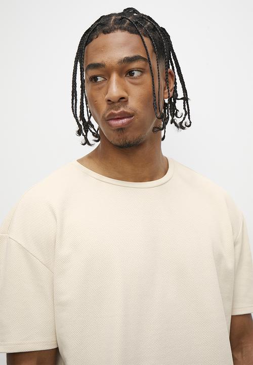 STYLE REPUBLIC - Jay waffle crew tee - ecru