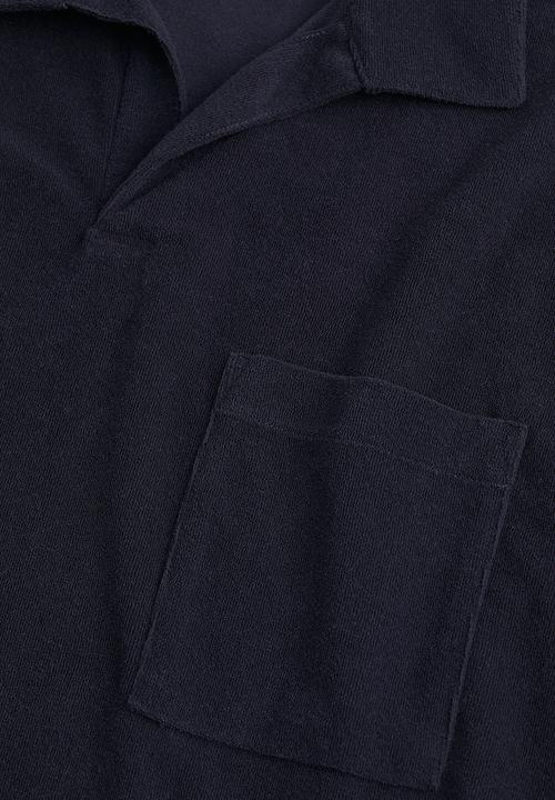 H&M - Regular fit terry polo shirt - navy blue
