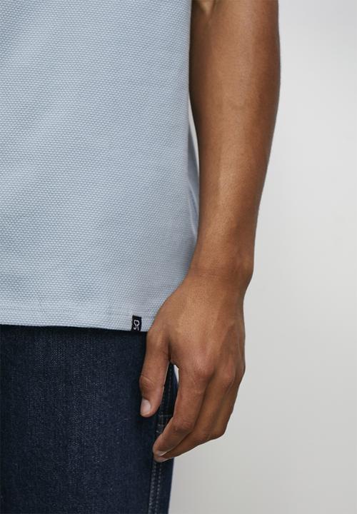 STYLE REPUBLIC - Jay waffle crew tee - dusty blue