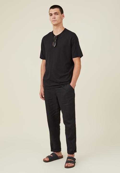 Cotton On - Linen pant - black