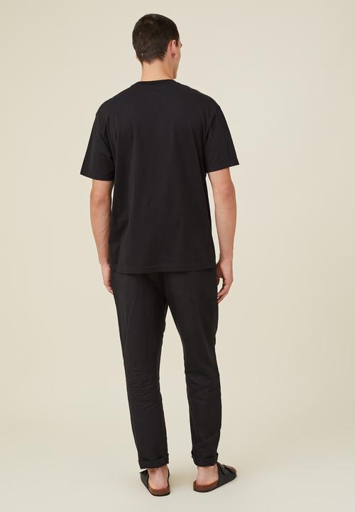 Cotton On - Linen pant - black
