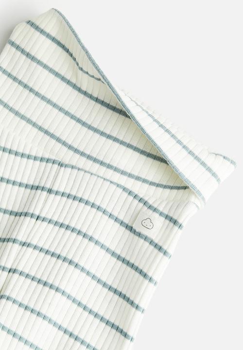 H&M - Adjustable-fit set - white/turquoise striped