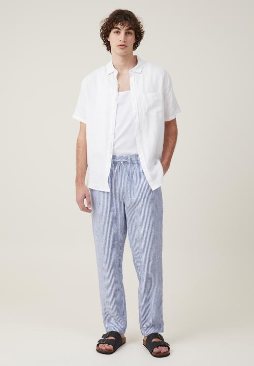 Cotton On - Linen pant - eastcoast blue stripe