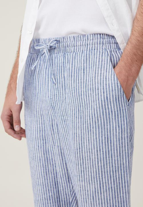 Cotton On - Linen pant - eastcoast blue stripe