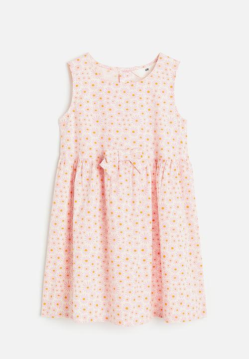 H&M - Cotton dress - light pink/floral