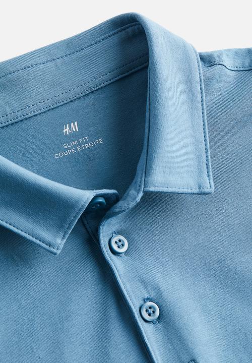H&M - Slim fit polo shirt - blue