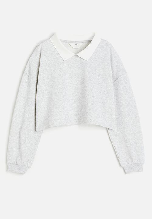 H&M - Boxy-style sweatshirt - light grey marl