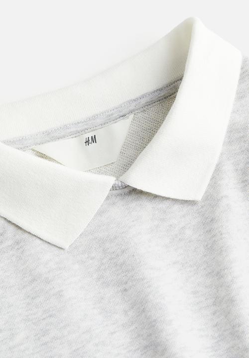 H&M - Boxy-style sweatshirt - light grey marl