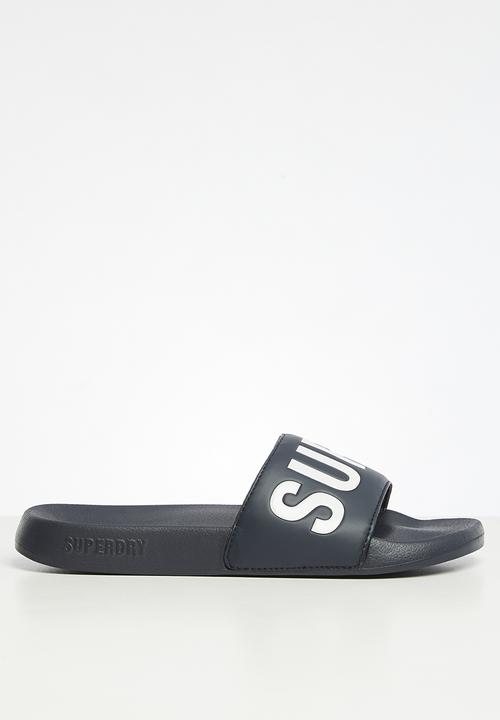 Superdry. - Code core pool slide - deep navy/optic
