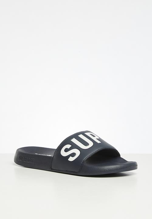 Superdry. - Code core pool slide - deep navy/optic