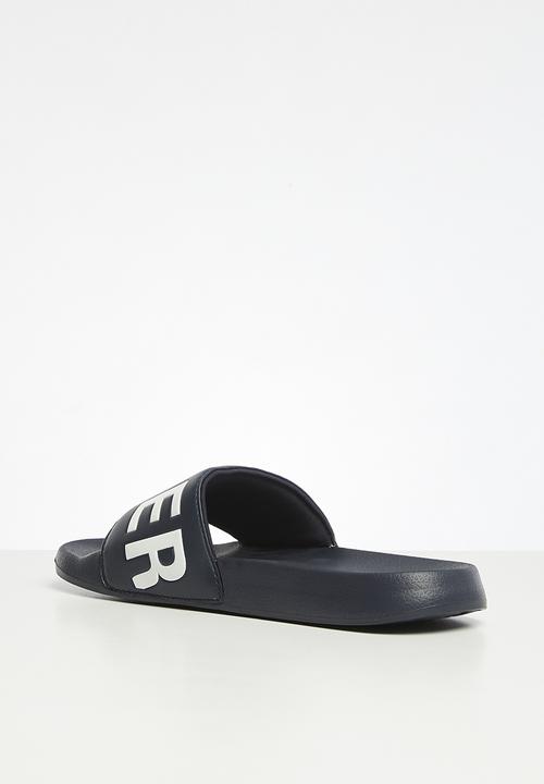 Superdry. - Code core pool slide - deep navy/optic