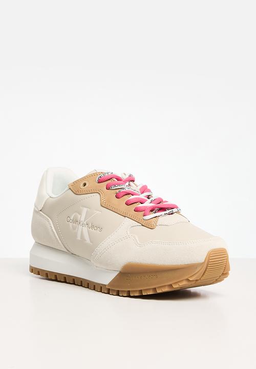Calvin Klein - Toothy runner fluo contrast - eggshell/raspberry sorbet
